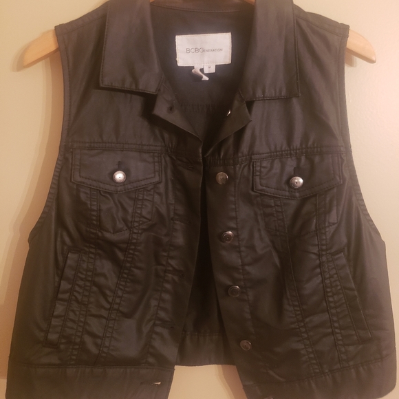 BCBG Faux Leather Vest - Picture 1 of 3